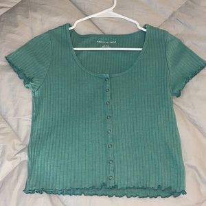 Turquoise cropped shirt from American Eagle (size Medium)